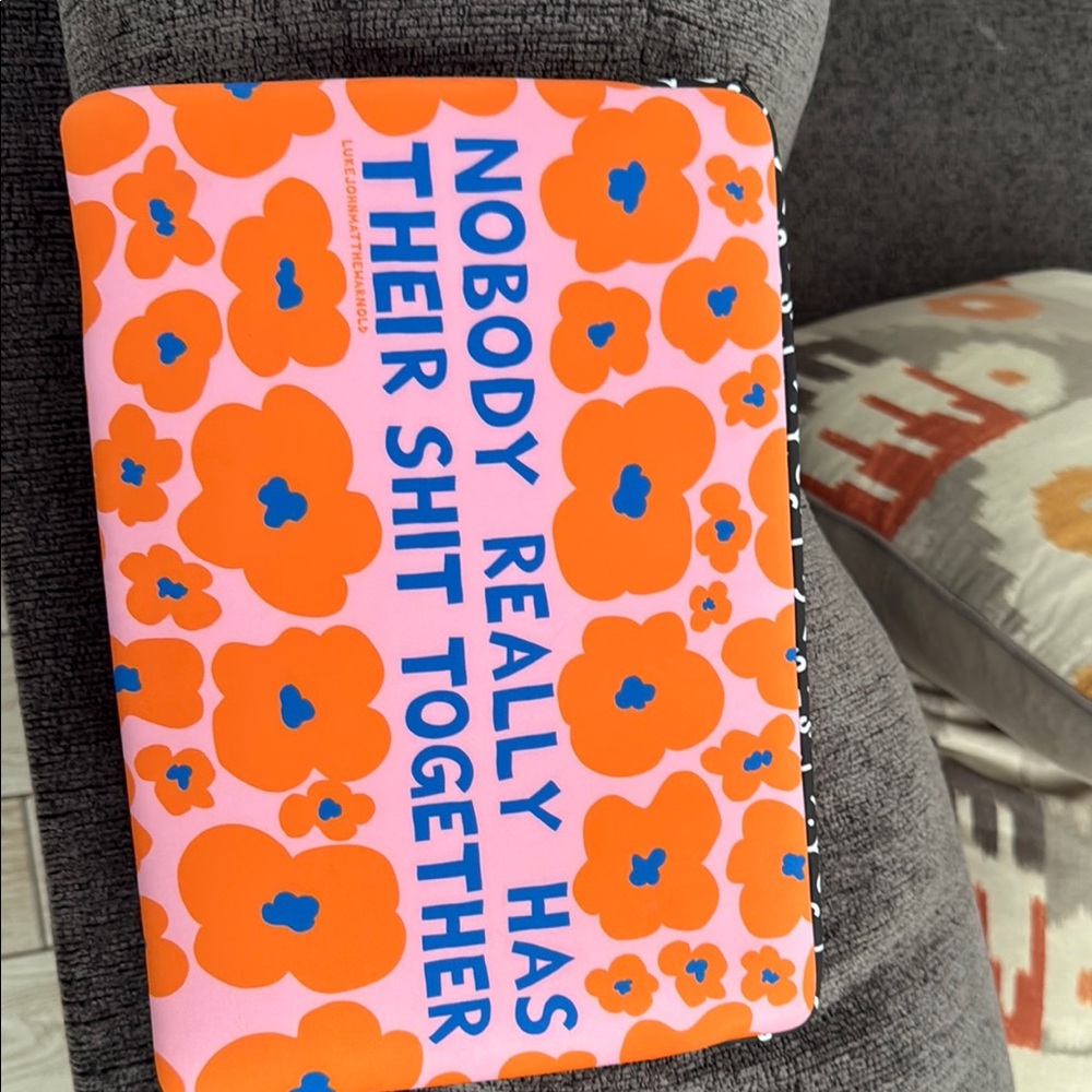 Pink and Orange Floral Notebook